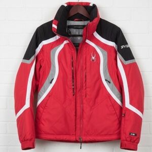 Spyder Red and Black Women's Ski Jacket Size 8